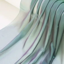 1 Yard *148cm Super thin 2 tone chiffon gauze soft dancing bridal fabric shading
