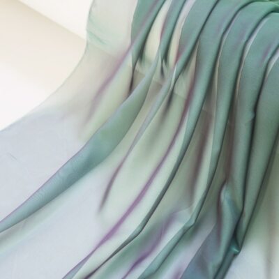 1 Yard *148cm Super thin 2 tone chiffon gauze soft dancing bridal fabric shading