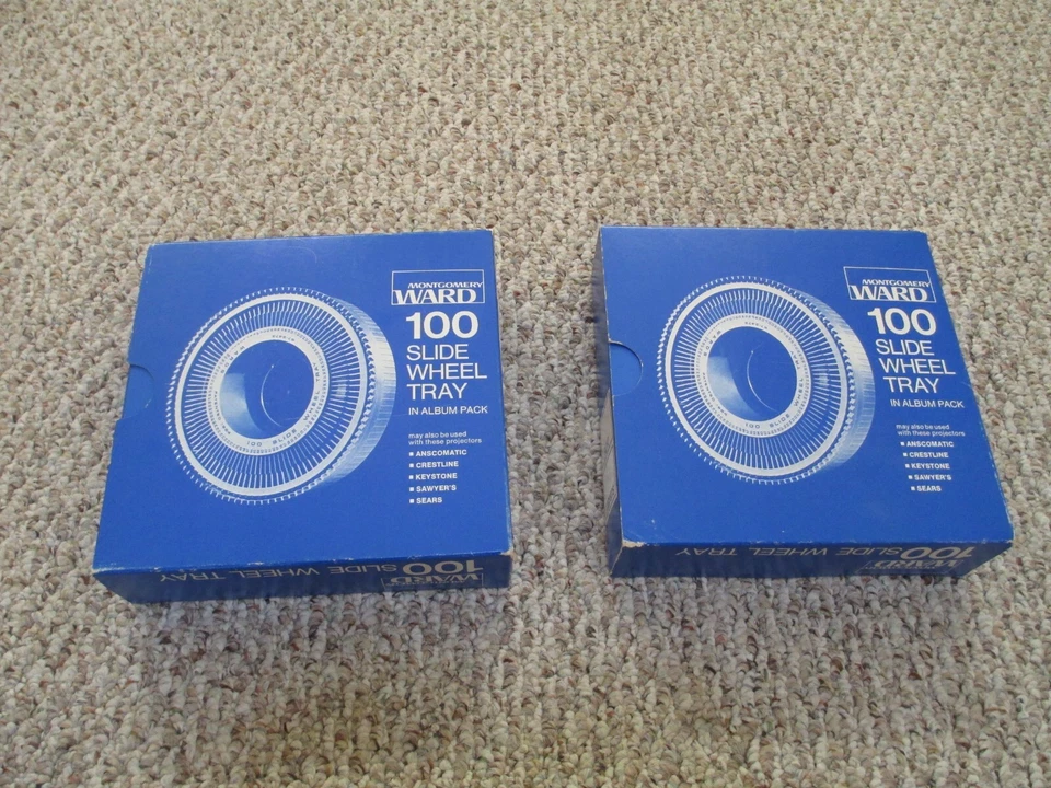 批量 2 个 Wards 旋转木马 100 个幻灯片托盘。 适用于病房、西尔斯、美能达、尼康、GAF — 第 2/4 张图片