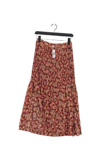 Topshop Women's Maxi Skirt UK 10 Multi Floral 100% Polyester Long Maxi