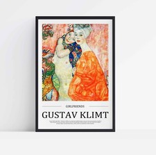 Gustav Klimt Freundinnen gestreckte Leinwand oder ungerahmt Posterdruck Wandkunst