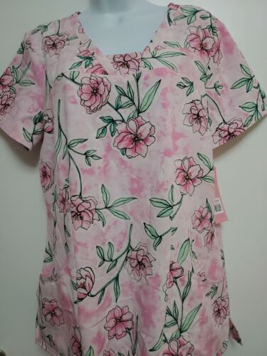 NWT Heartsoul Large Womens Scrub Top Stylishly Chic