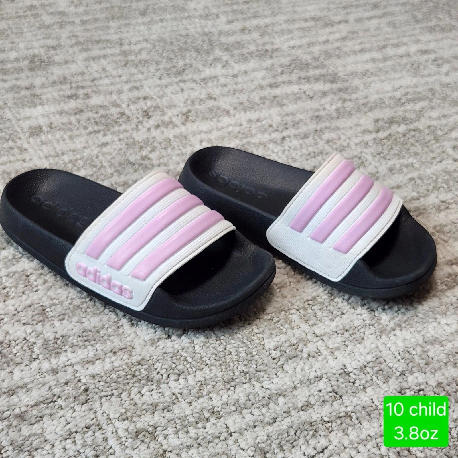 Adidas sandali slide bambina rosa bianco taglia 10 bambino