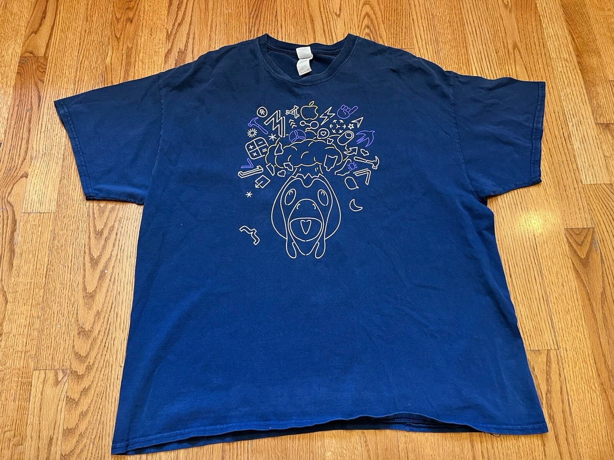 Apple logo WWDC 19 Monkey T-SHIRT Blue XXL iPhone App 2xl