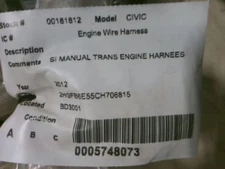 CIVIC     2012 Engine Wire Harness 58262