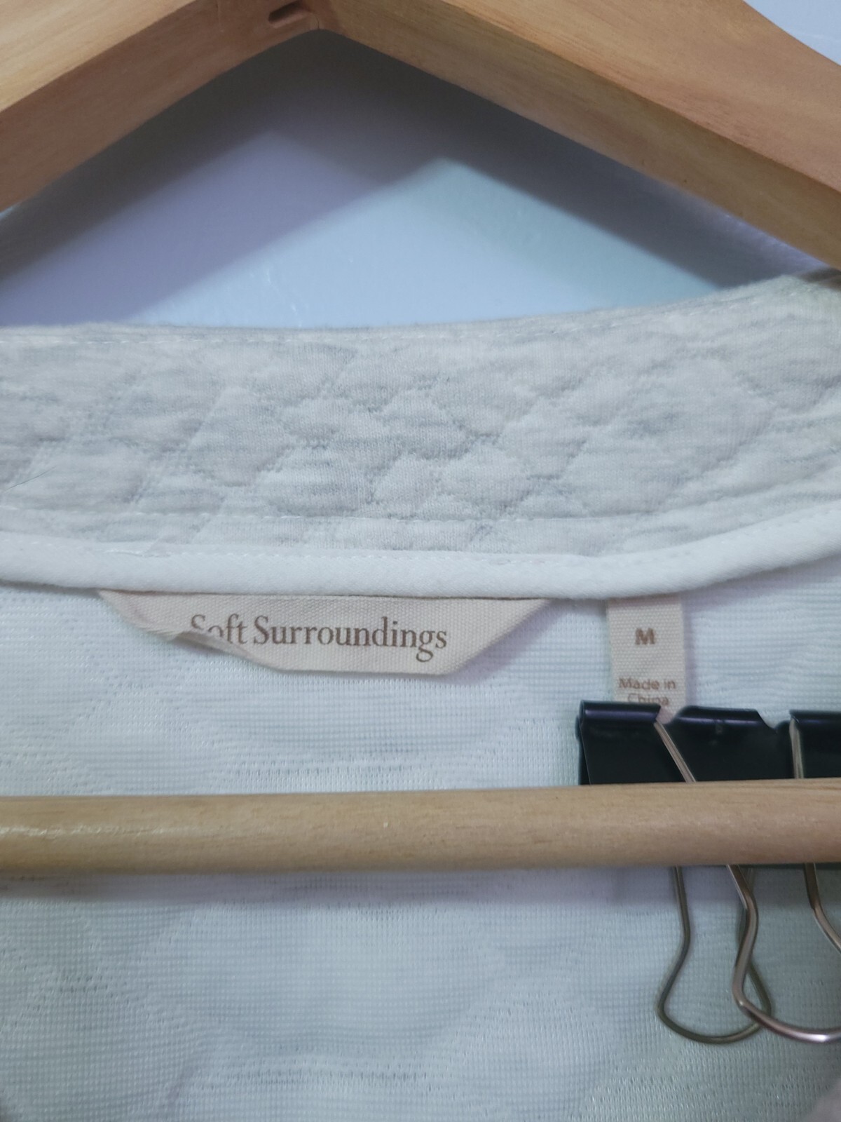 Soft Surroundings Quilted Jacket Snap Button Whit… - image 4