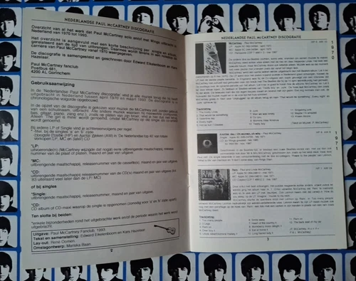 1993 Paul McCartney Wings Discography Maccazine Holland Nederlands Fan Club Book - Picture 5 of 5