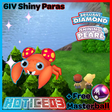6IV Shiny Paras Pokemon Brilliant Diamond Shining Pearl
