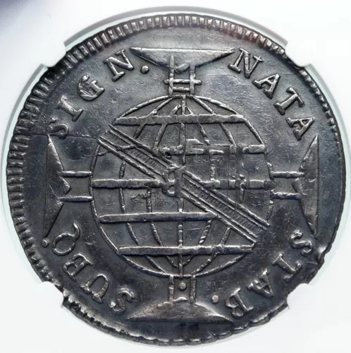 1814 BRAZIL Colonial King JOHN VI of PORTUGAL Silver 960 Reis Coin NGC i85335