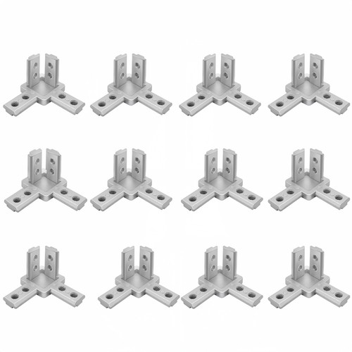 12pcs 3-Way End Corner Bracket Connector with Screws for 3030 Series Aluminum - Picture 7 of 8