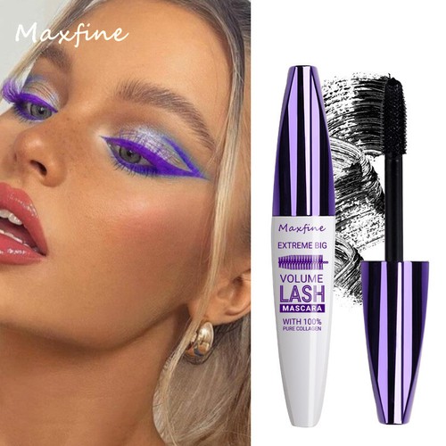 5 COLORS 4D MASCARA Silk Fiber Mascara Lengthening Fast Curling Waterproof 6ML - Picture 2 of 18