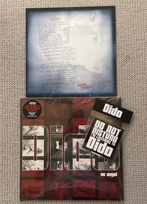 Dido No Angel SIGNED Red Marble Vinyl + Autograph + Sticker Set Bundle