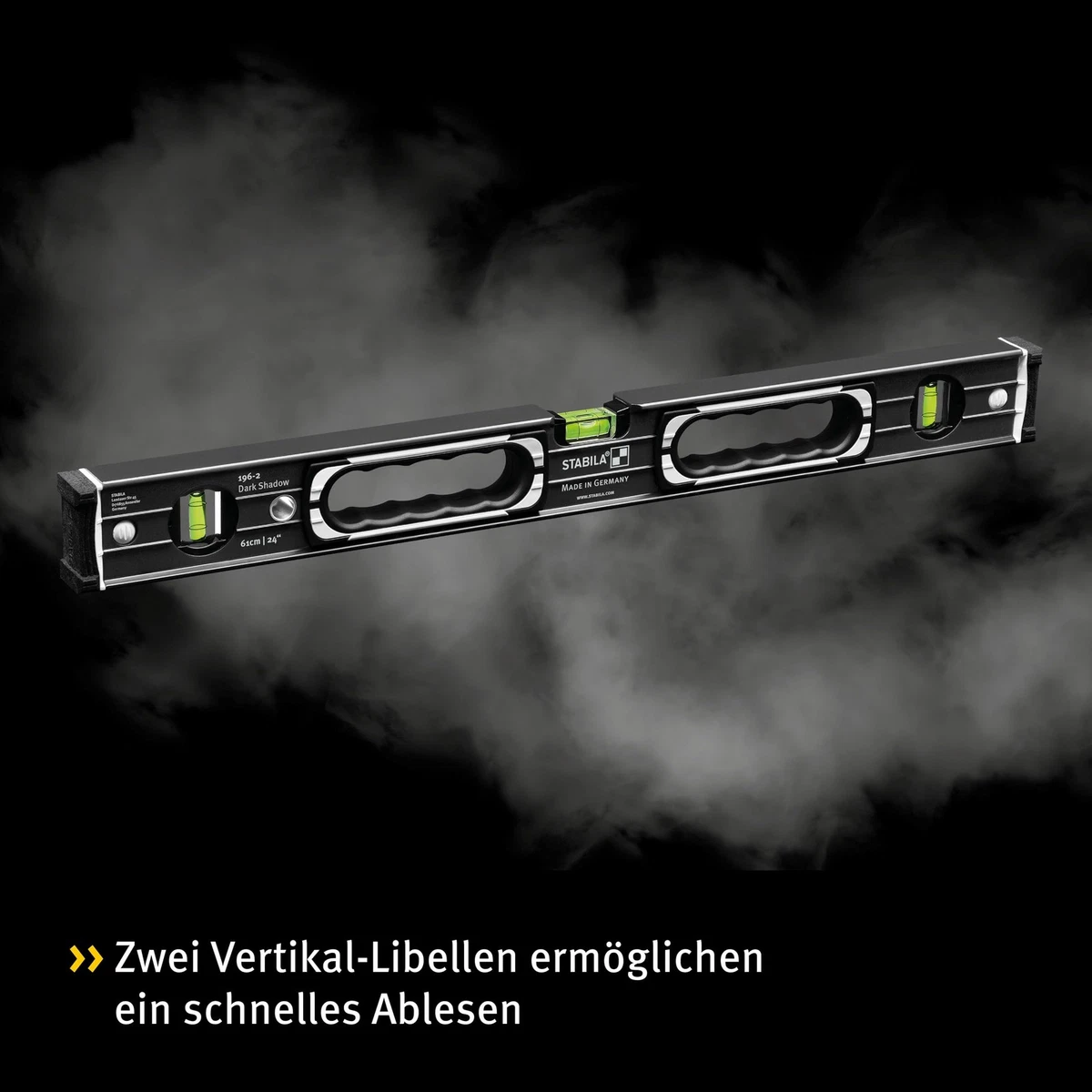 Stabila Dark Shadow 2 Piezas Tipo 196-2 Spirit Level Set 60cm y 120cm