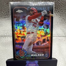 2024 Topps Chrome Logofractor Jordan Walker Black Refractor 10/10 #212 Cardinals