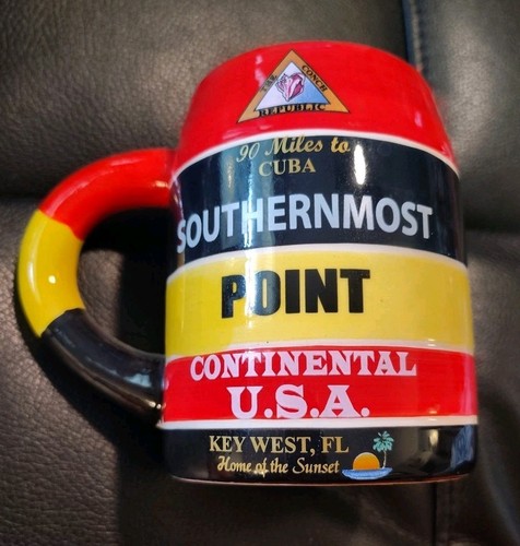 90 Miles To Cuba Southernmost Point Continental USA Key West FL Coffee Mug - Picture 2 of 4