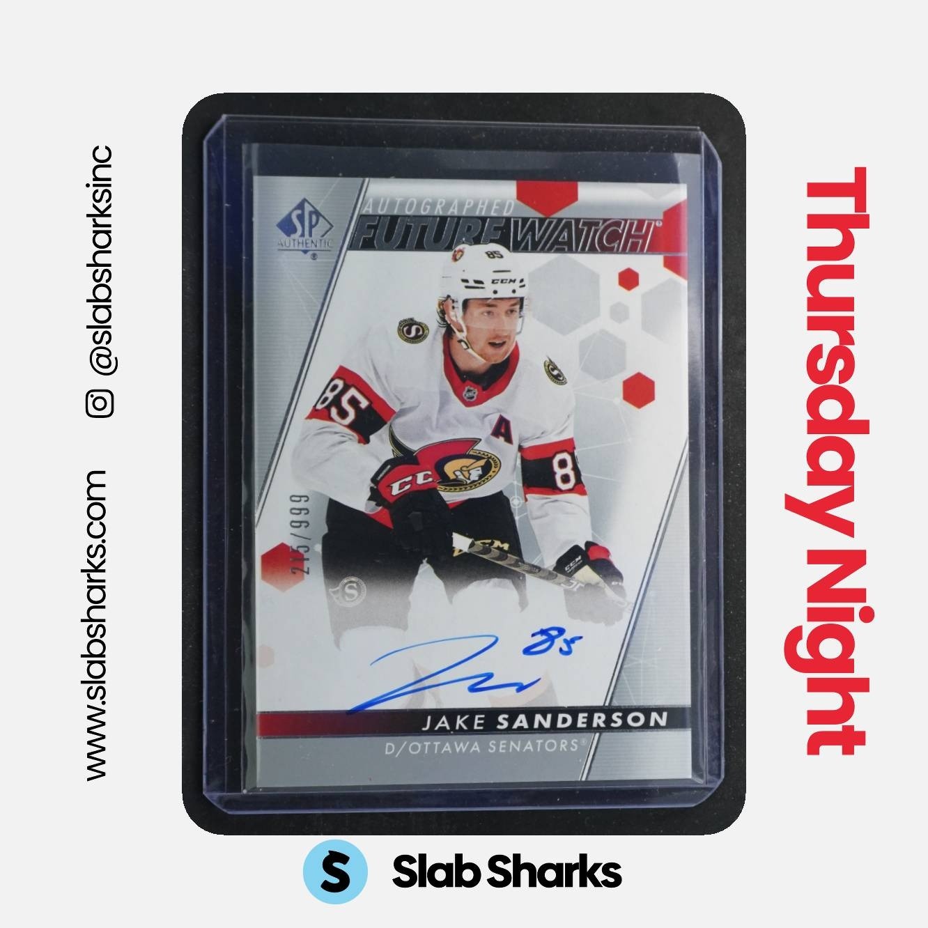 2022 SP AUTHENTIC #144 JAKE SANDERSON AUTO RC FUTURE WATCH ROOKIE /999