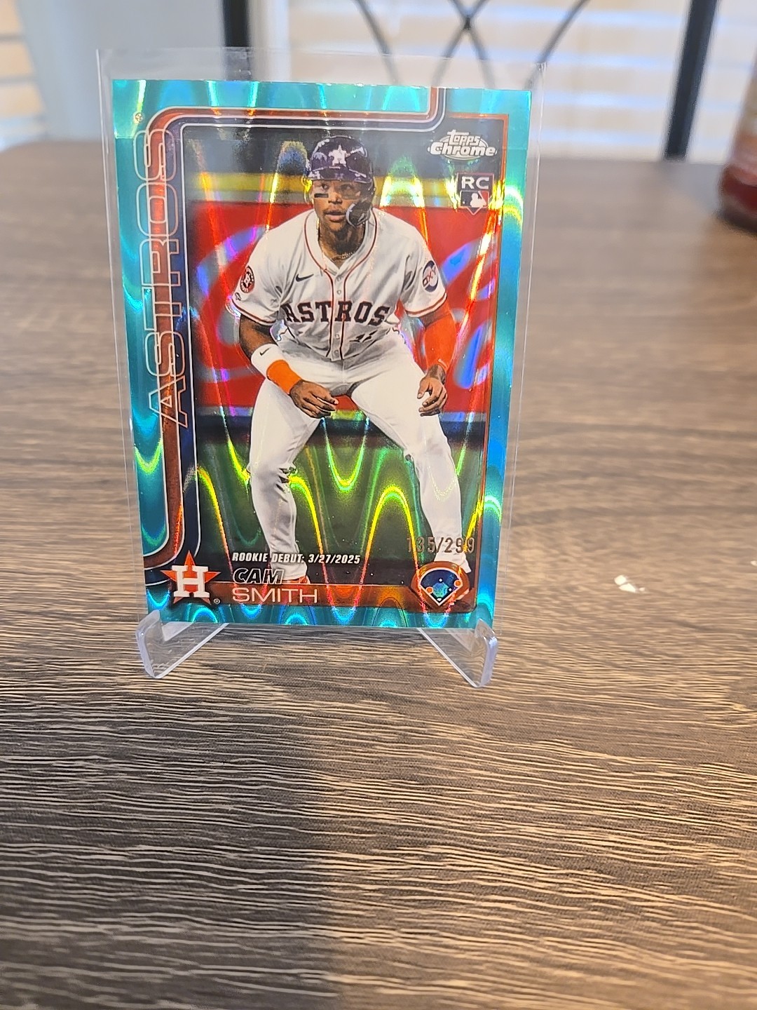 2025 Topps Chrome Update Rookie Debut Cam Smith Teal Raywave Refractor /299 (RC)
