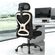 Ergonomic Office Chair with Lumbar Support  Headrest for Ultimate Comfort
