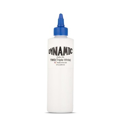 Dynamic Color Co- Triple White Tattoo Ink, Sterilized, Made in USA, 8 oz... 