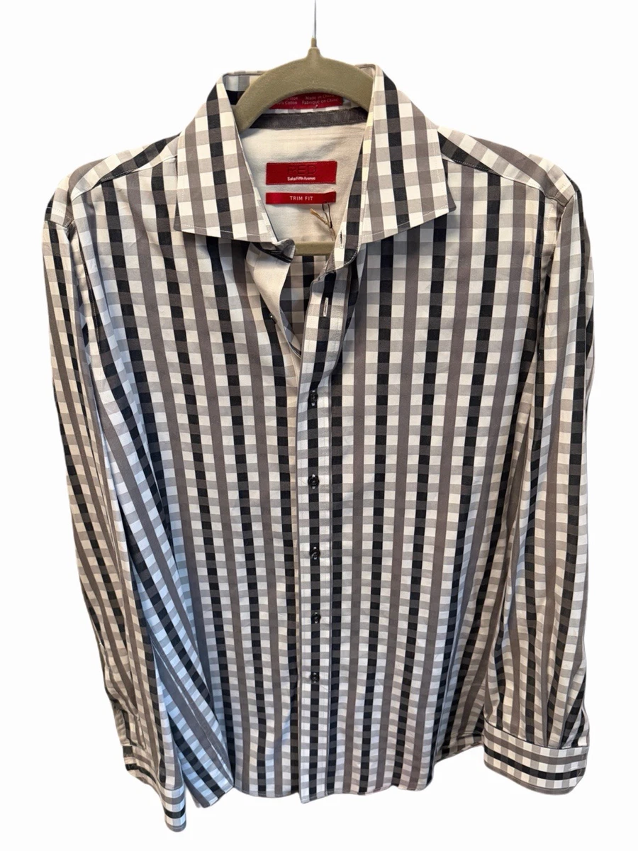 Saks Fifth Avenue 100% Cotton Button-Down Dress Shirts for Men for