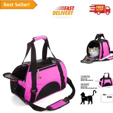 Luxury Airline Approved Cat Carrier - Portable Foldable Bag for Small Pets