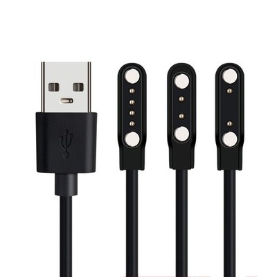 Universal Magnetic Smart Watch Charger 2Pin 4Pin USB Charging Cable 4mm 7.62mm