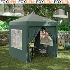 Garden Pop Up Gazebo Party Tent with Sides and Canopy Cover 2 x 2m Green Marquee