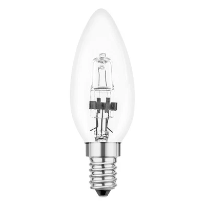 NCC-LICHT Eco bombilla vela halógena 18W ~ 25Watt E14 bombilla transparente blanco cálido regulable