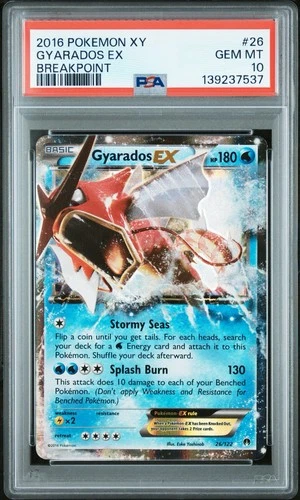 2016 POKEMON XY BREAKPOINT #26 GYARADOS EX PSA 10 | LOW POP | 💎🔥