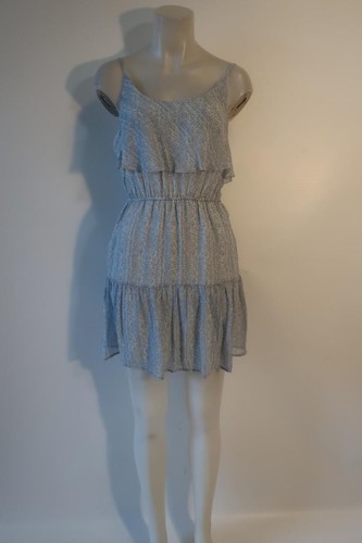 Vestido para mujer Joie azul blanco estampado diseño 100 % seda correa ajustable XS - Imagen 5 de 8