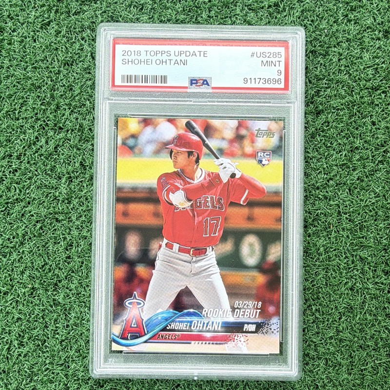 Topps 2018 Update Shohei Ohtani Rookie Debut RC #US285 PSA 9 Angels MLB