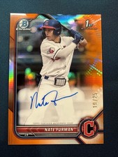 2022 Bowman Draft - Nate Furman #CDA-NF Orange Refractor /25 (AU, RC)