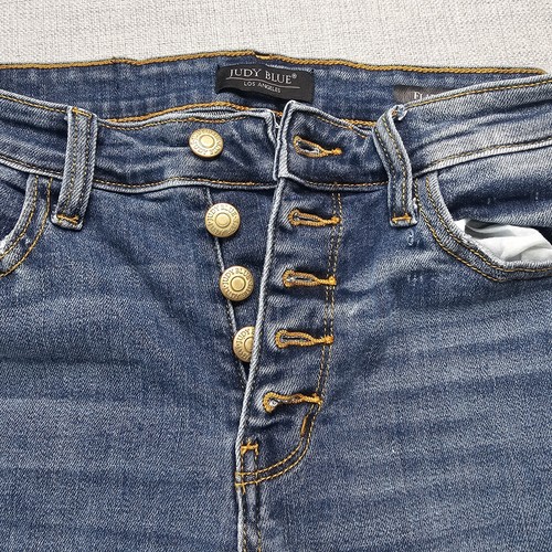Judy Blue Flare Jeans 9/29 High Rise Stretch Bootcut Western Fringe Hem 29x33 - Picture 2 of 13
