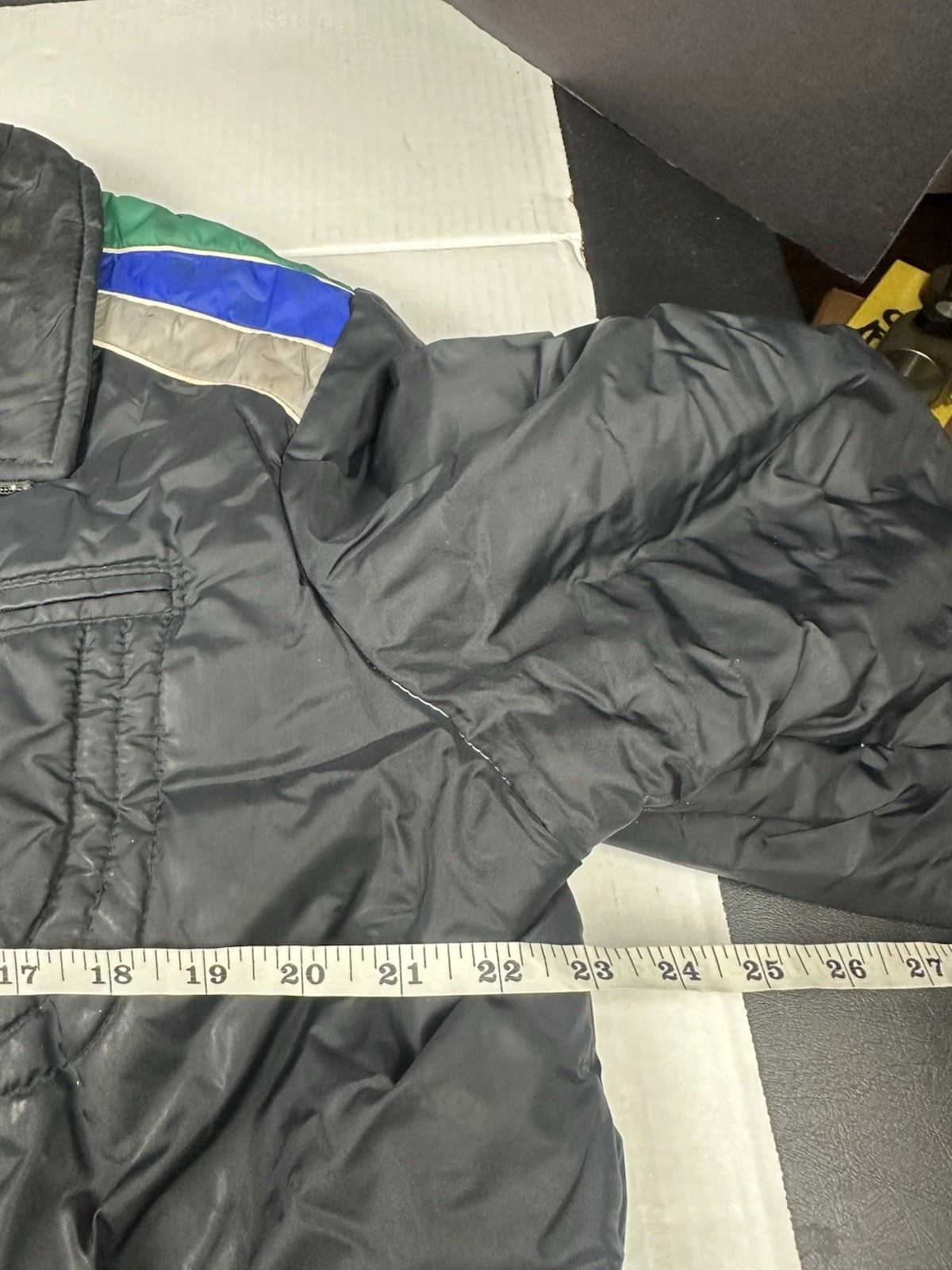Vintage Esprit De Ski Puffer Style Jacket Black Sz XL Stains And Wear See Pics - product detail image 8