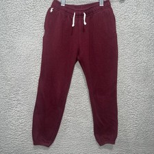 Polo Ralph Lauren Jogger Youth Sz 6X Maroon Drawstring White Pony Sweatpants