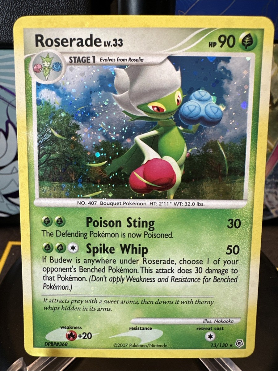 Roserade 13/130 LP BLEED & SWIRL Diamond & Pearl DP Holo Rare