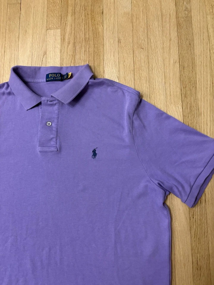 Polo Ralph Lauren Purple Men’s Short Sleeve Golf Polo Shirt Classic Sz Large - Image 2 of 4