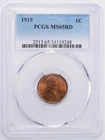 PCGS MS 65 RD 1919 Lincoln Wheat Cent Red MS65RD Coin