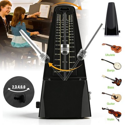 Metronom Schwarz Metronom Taktgeber Mechanisch Metronom Hochpräzises für Violine