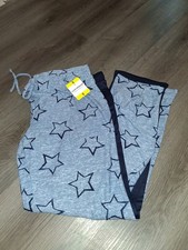 Lucky Brand Women's S Pajama Pants Blue Set of 2 Lightweight Ultra Soft Stars