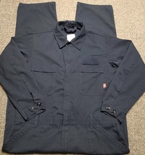US Navy Coveralls Mens 44L Blue Utility Flame Resistant FR Workwear Mechanic
