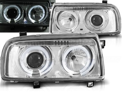 Headlights for VW Vento 1992 1993 1994 1995 1996-1998 VR-1666 Angel Eyes Chrome