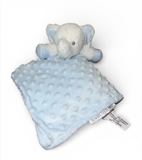 HTF Blankets And Beyond Blue Minky Dot Elephant Lovey Security Blanket