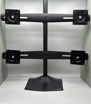 ERGOTRON DS100 Series Quad-Monitor Desk Stand - Steel - Black 33-324-200