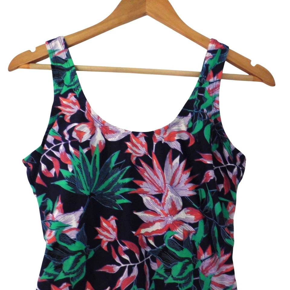 Shore Shapes Swimwear Floral Skirt Swimdress Swimsuit Ruched Ruffle Slimming 14 - Image 2 of 4