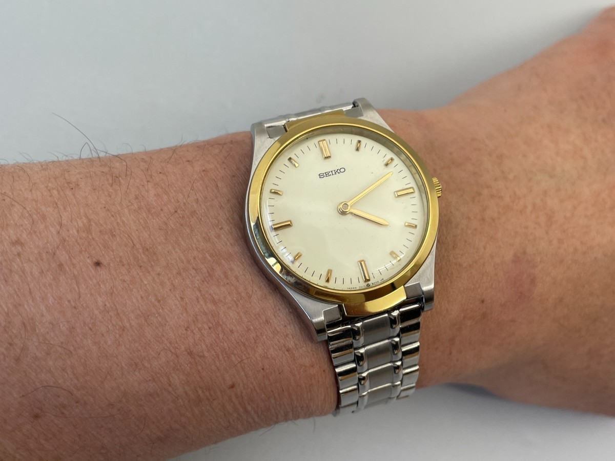 Seiko 7C17-8000 Braille Vintage 1982 [US Stock] Gold Quartz Men's