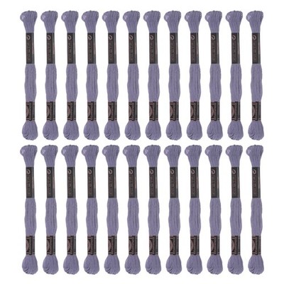2pcs 12 Skeins Embroidery Floss Egyptian Cotton Cross Stitch Thread, Lavender