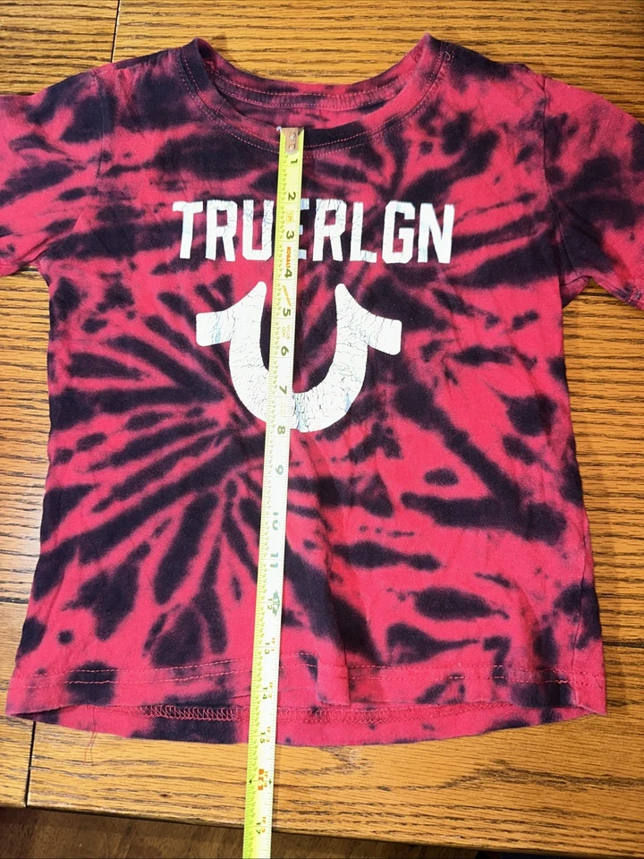 Camiseta masculina genuína Try Religion vermelha e preta tamanho 6 - Imagem 3 de 4