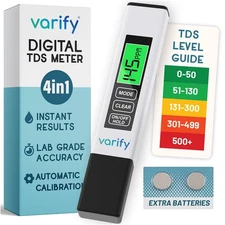 Complete 4-in-1 TDS Meter Digital Water Tester for Drinking Water | Accurate ...