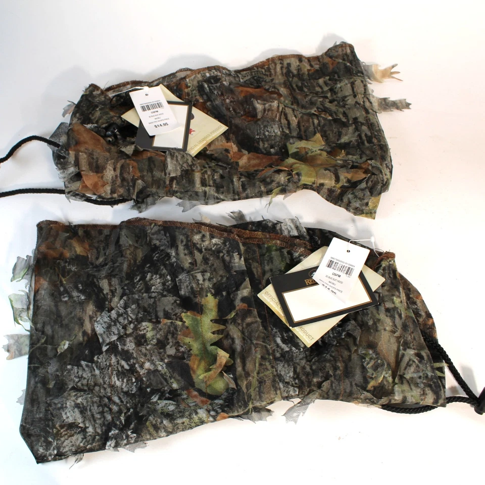 Two RedHead Mossy Oak 3d Bug Suit Hood Mesh Hunting Leaf Concealment Mask OSFM - Image 2 of 4